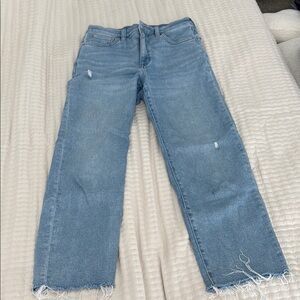 J. Crew Factory Blue Straight Leg Jeans Vintage Wash